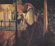 Dante Gabriel Rossetti Sir Galahad at the Ruined Chapel (mk28) china oil painting reproduction